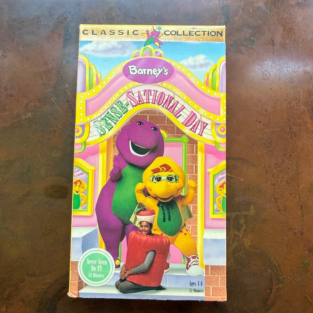 Vintage Barney VHS Tape Sense-Sational Day Classic Collection 90s Kids Movie Vtg